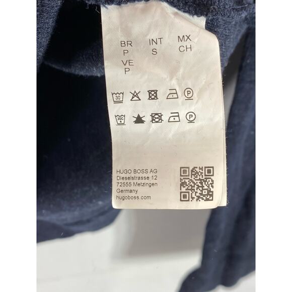 BOSS HUGO BOSS Men's Navy Cotton Slim-Fit Thermal Henley Long Sleeve Shirt SZ S - Picture 13 of 13